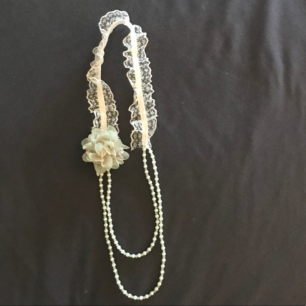ML Kids Necklace Lace, Flower & Beads